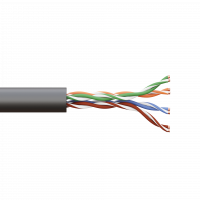 Кабель витая пара TERACOM PRO Cat.5E U/UTP 4 пары solid внешний 24AWG оболочка LDPE цвет черный (упак. 305м) EKF TRP-5EUTP-04PE-BK-OUT3