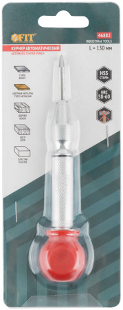 Кернер автоматический, жало HSS сталь, пластиковая накладка, 130 мм FIT 46882