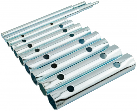 Ключи трубчатые, набор 10 шт (6-22 мм) КУРС 63722