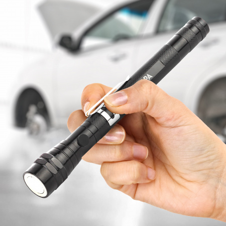 Фонарик на батарейках 4хLR44, ударопрочный, телескопическая ручка 40 см, регулируемый угол, магнитный RB-602 Практик ЭРА Б0033748