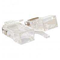 Коннектор RJ-45 TERACOM неэкранированный 8P8C Cat.5E универсальный (упак.10шт) EKF TRC-PLUG-5EUTP-10