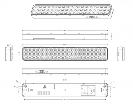 Б0044399 Светильник светодиодный аварийный постоянный DBA-106-0-20 60LED 6ч IP20 (24/864) ЭРА 