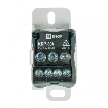 plc-kbr80 Блок распределения (Кросс) крепеж на панель DIN КБР-80А EKF 
