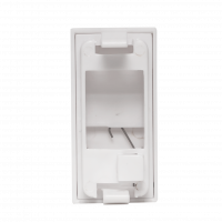 Вставка розеточная TERACOM PRO 45х22.5мм формат Mosaic на 1 модуль Keystone со шторкой и маркером белая EKF TRP-INS-MOS-1M1P-WH