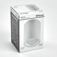 Светильник ДПО GU10 без лампы белый FERON ML174 32632