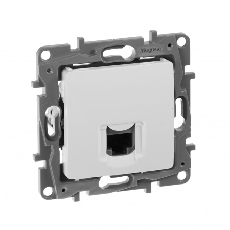 ETIKA Розетка компьютерная RJ45 категория 5 UTP белая Legrand/Daccord 672241