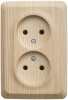 ЭТЮД Розетка угловая двойная открытой установки без заземления без шт. 16А 250B,сосна Systeme Electric PA16-105D