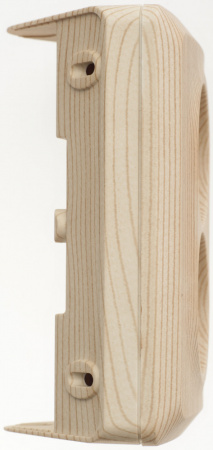 ЭТЮД Розетка угловая двойная открытой установки без заземления без шт. 16А 250B,сосна Systeme Electric PA16-105D