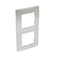 ETIKA Рамка 2 поста алюминий Legrand/Daccord 672552