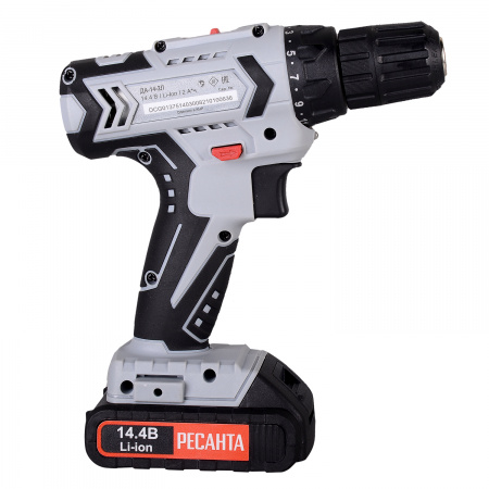75/14/4 Дрель-шуруповерт аккумуляторная ДА-14-2ЛК Ресанта 