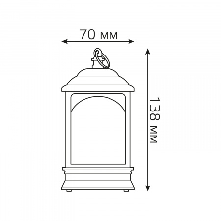 HL030 Фонарь новогодний светодиодный ''Снеговик'' 0.1 Вт тёплый свет белый батарейки в комплекте Holiday GAUSS 