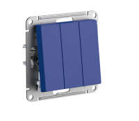 ATLASDESIGN выключатель трехклавишный, сх.1+1+1, 10АХ, механизм, АКВАМАРИН Systeme Electric ATN001131