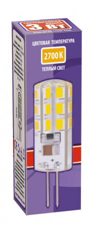 1032041 Лампа светодиодная LED 3Вт G4 200Лм теплый 220V/50Hz JazzWay 