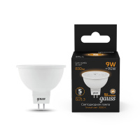 Лампа светодиодная LED 9 Вт 830 лм 3000К AC150-265В GU5.3 софит MR16 теплая Black GAUSS 101505109