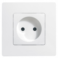 ETIKA Розетка без заземления белая Legrand/Daccord 672220