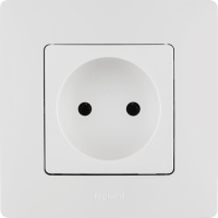 ETIKA Розетка без заземления белая Legrand/Daccord 672220