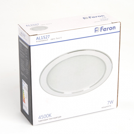 AL1527 41195 Светильник светодиодный ДВО-7w 4500К 560Лм белый FERON 
