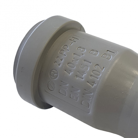 Труба канализационная 40 х 2000 мм НТЕМ однораструбная, серая Ostendorf 111060