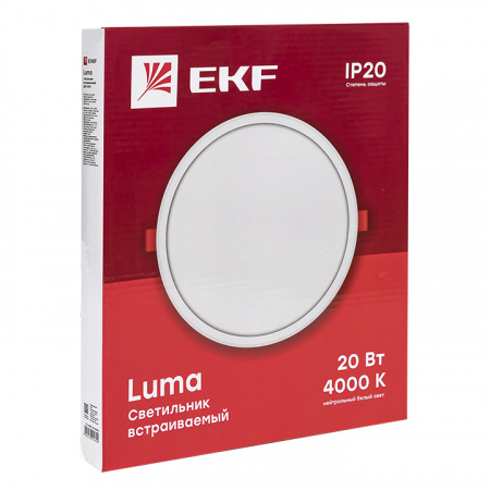 Светильник встраиваемый светодиодный ДВО 1010 20Вт 6500K IP20 Basic EKF DLL-1010-20-6500