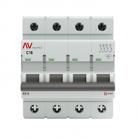 Выключатель автоматический AV-6 4P 16A (C) 6kA EKF AVERES mcb6-4-16C-av