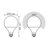 Лампа светодиодная LED 16 Вт 1480 лм 3000К AC150-265В E27 шар G95 теплая Black GAUSS 105102116