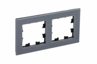 Рамка двухпостовая ATLASDESIGN NATURE, МРАМОР АЙС ГРЕЙ Systeme Electric ATN343202
