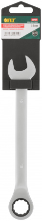 Ключ комбинированный трещоточный, CrV реверсивный механизм 19 мм FIT 63469