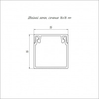 Кабель-канал белый 2-й замок в п/э 16х16 мм (120м/уп) Промрукав PR.0616161