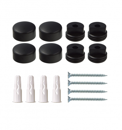 Комплект крепление для зеркала черное, гладкое Европартнер 88015