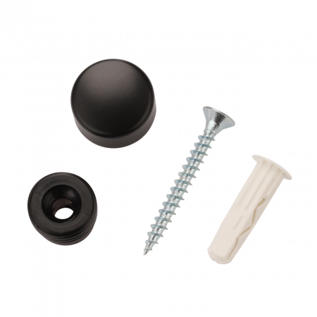 Комплект крепление для зеркала черное, гладкое Европартнер 88015