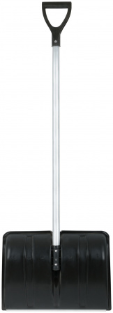 Лопата для уборки снега ''Снеговик'' пластиковая, алюминиевый черенок 500х375х1450 мм РОС 68104