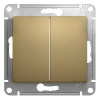 GLOSSA Переключатель двухклавишный в рамку титан схема 6 Systeme Electric GSL000465
