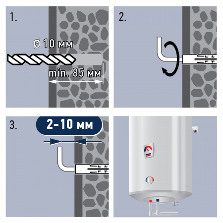 Комплект крепления для бойлера PWB 100. блистер Европартнер 87789