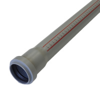 Труба канализационная 40 х 750 мм НТЕМ однораструбная, серая Ostendorf 111030