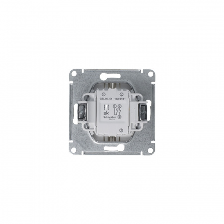 GLOSSA выключатель 2-клавишный сх.5 платина Systeme Electric GSL001251