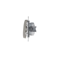 GLOSSA выключатель 2-клавишный сх.5 платина Systeme Electric GSL001251
