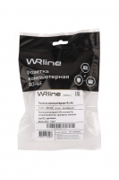 Розетка компьютерная RJ-45 категория 5e неэкранированная одинарная внешняя Dual IDC цвет белый WRline WRLine WR-WS-8P8C-C5E-1 505215