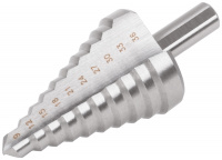 Сверло ступенчатое HSS (Р6М5) по металлу, 9 ступеней, 9-36 мм FIT 36399