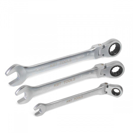 79199 Ключ гаечный комбинированный трещоточный с шарниром 19 мм серия KBT-PROFESSIONAL КВТ 