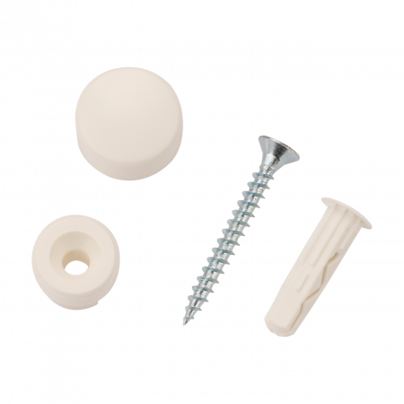 Комплект крепление для зеркала белое, гладкое Европартнер 88017