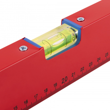 18060 Уровень ''Стандарт'', 3 глазка, красный корпус, фрезерованная рабочая грань, шкала 1000 мм FIT 