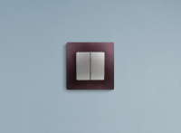 ETIKA Выключатель двухклавишный автоматические клеммы 10 AX 250 В алюминий Legrand/Daccord 672402