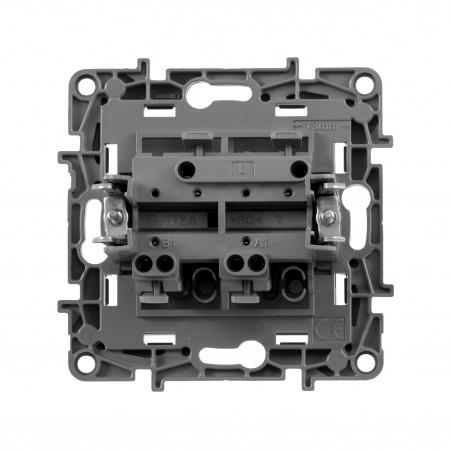 ETIKA Выключатель двухклавишный автоматические клеммы 10 AX 250 В алюминий Legrand/Daccord 672402