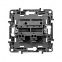 ETIKA Выключатель двухклавишный автоматические клеммы 10 AX 250 В алюминий Legrand/Daccord 672402