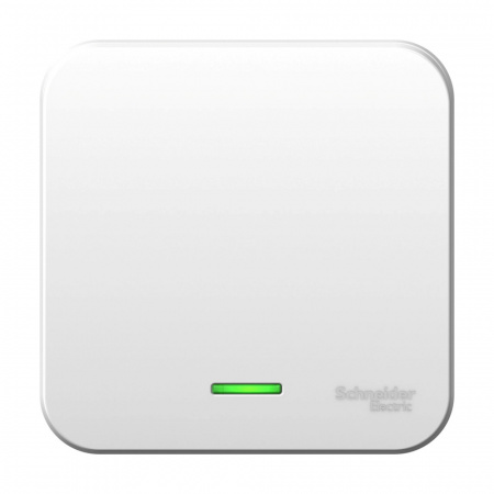 BLNVA061111 Выключатель BLANCA одноклавишный наружный (схема 1) с подсветкой и изоляционной пластиной 6а 250в белый Systeme Electric 