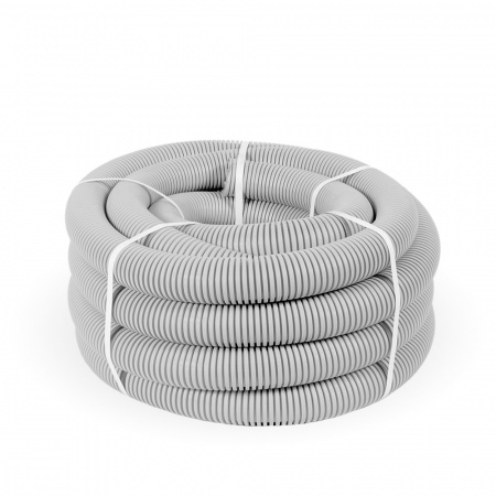 Труба гофрированная ПВХ серая с/з d50 мм (15м/660м уп/пал) Строитель Промрукав PR.035015