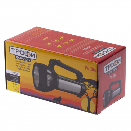 Фонарик кемпинговый походный ударопрочный водонепроницаемый 2 режима, 12 LED PA-504 Трофи ЭРА Б0042439