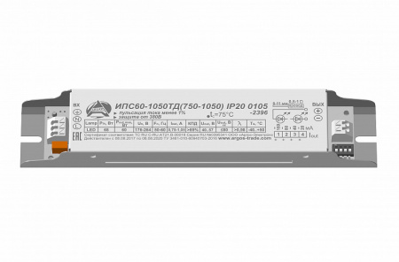 Драйвер светодиодный ИПС60-1050ТД(750-1050) IP20 0105 Аргос-Электрон 301101