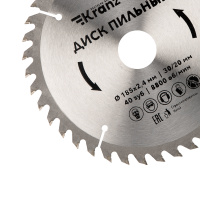 Диск пильный 185 мм х 40 зуб х 30/20 мм Kranz KR-92-0111