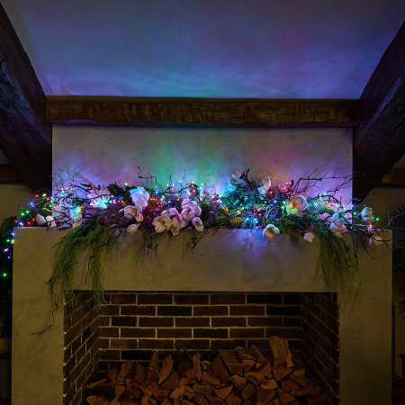 Гирлянда светодиодная с контроллером Фейерверк 3м 200 светодиодов Разноцветный свет Провод зеленый ULD-S0300-200/DGA MULTI IP20 FIRECRACKER Uniel UL-00005475